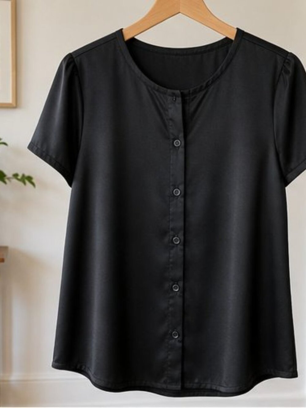 Black Ruffle Blouse